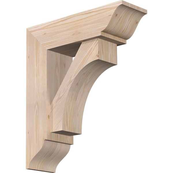 Ekena Millwork Westlake Traditional Smooth Bracket w/ Offset Brace, Douglas Fir, 7 1/2"W x 24"D x 28"H BKT0806X24X28WTL01SDF - main